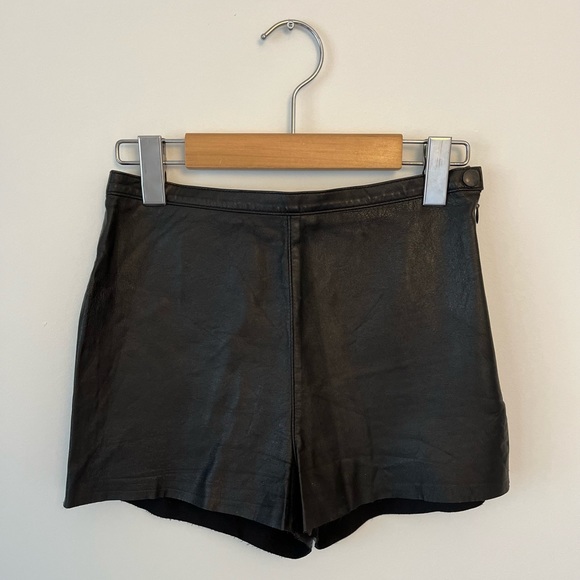 American Apparel leather short shorts XS - Picture 2 of 3